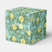 Licht geel en Aqua Blauwgroen Roos Bedankdoosjes (Achterkant)