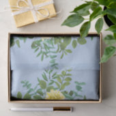 Licht geel en Bleek blauw Roos Tissuepapier (Geschenk)