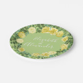 Licht geel en Bleek groen Roos Papieren Bordje (Gekanteld)