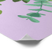 Licht geel en Lila Paars en Roos Poster (Hoek)