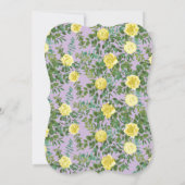 Licht geel en Lila Paars Roos Kaart (Achterkant)