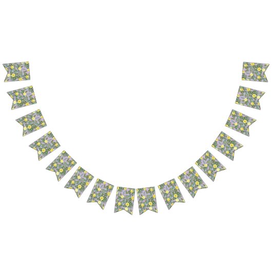 Licht geel en Lila Paars Roos Vlaggetjes (Alle)