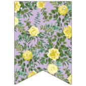 Licht geel en Lila Paars Roos Vlaggetjes (Eerste vlag)