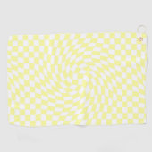 Licht geel en wit Controlerend Patroon Golfhanddoek (Horizontaal)