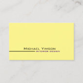 Licht geel en wit, eenvoudig, modern visitekaartje (Voorkant)