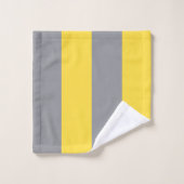 Licht geel en zacht grijs aanpassen bad handdoek (Wasdoekje)