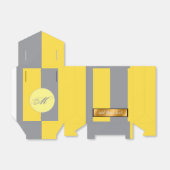 Licht geel en zacht grijs aanpassen bedankdoosjes (Uitgevouwen)