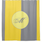 Licht geel en zacht grijs aanpassen douchegordijn (Voorkant)