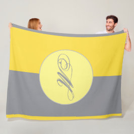 Licht geel en zacht grijs aanpassen fleece deken