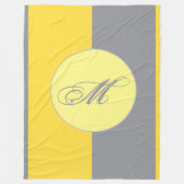 Licht geel en zacht grijs aanpassen fleece deken (Voorkant)