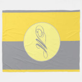 Licht geel en zacht grijs aanpassen fleece deken (Voorkant (Horizontaal))