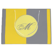 Licht geel en zacht grijs aanpassen groot cadeauzakje (Voorkant)