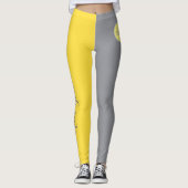Licht geel en zacht grijs aanpassen leggings (Voorkant)