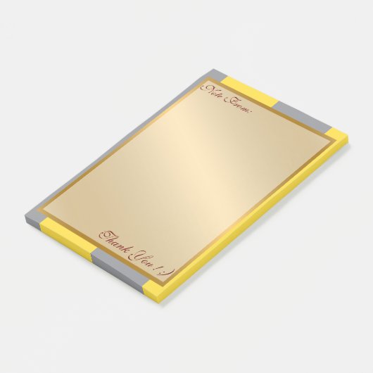 Licht geel en zacht grijs aanpassen post-it® notes (Schuin)