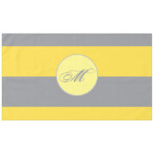 Licht geel en zacht grijs aanpassen tafelkleed (Voorkant (Horizontaal))