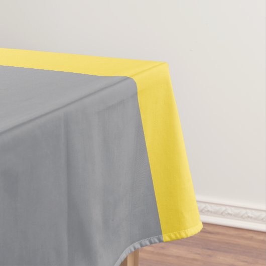 Licht geel en zacht grijs aanpassen tafelkleed (Voorbeeld)
