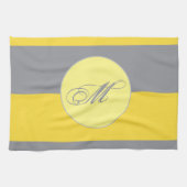 Licht geel en zacht grijs aanpassen theedoek (Horizontaal)