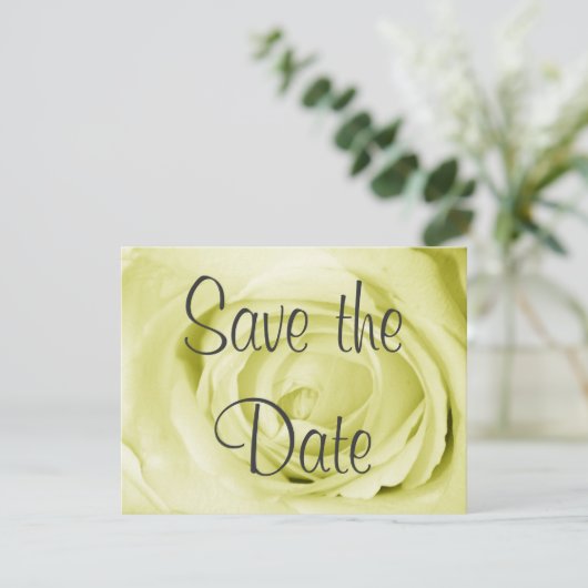 Licht Geel sparen de Datum Save The Date (Staand voorkant)