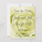 Licht Geel sparen de Datum Save The Date (Achterkant)