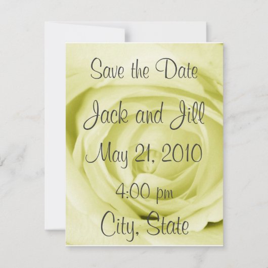 Licht Geel sparen de Datum Save The Date (Achterkant)