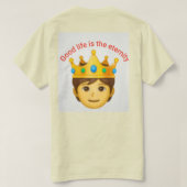 Licht geel t-shirt (Design achterkant)