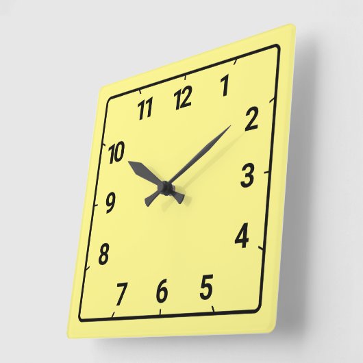 Licht geel vierkante klok (Hoek)