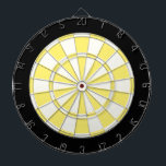 Licht geel zwart en wit dartbord<br><div class="desc">Lichtgele zwarte en witte dartboard</div>