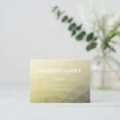 Licht geelgrijze ombre meshpatroon Monogram Visitekaartje (Staand voorkant)