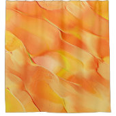 Licht gekleurd in geel en veel sinaasappel douchegordijn (Voorkant)