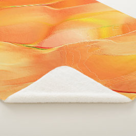 Licht gekleurd in geel en veel sinaasappel sherpa deken