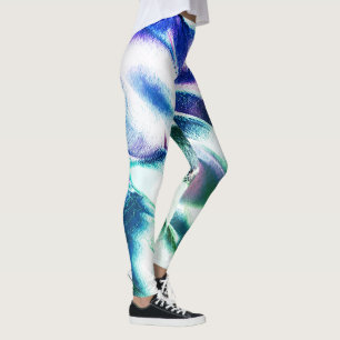 Licht gekleurd van metaal, groen tot blauw leggings