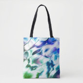 Licht gekleurd van metaal, groen tot blauw tote bag (Voorkant)
