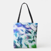 Licht gekleurd van metaal, groen tot blauw tote bag (Achterkant)