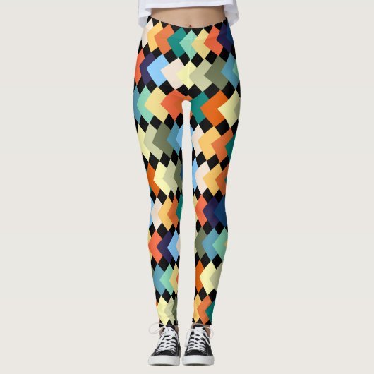Licht gekleurde diamanten leggings (Voorkant)