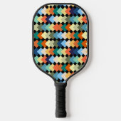 Licht gekleurde diamanten pickleball paddle (Voorkant)
