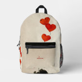 Licht gekleurde  harten bedrukte rugzak (Voorkant)
