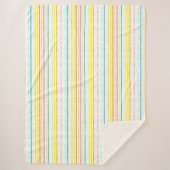 Licht gekleurde strepen ontwerp sherpa deken (Voorkant)