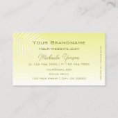 Licht gele gradiëntmoderator met eenvoudig handpal visitekaartje (Achterkant)
