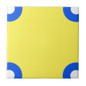 Licht gele keramische tapijtegel tegeltje (Voorkant)