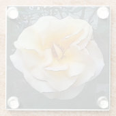 Licht gele rozenglazen Onderzetter (Achterkant)