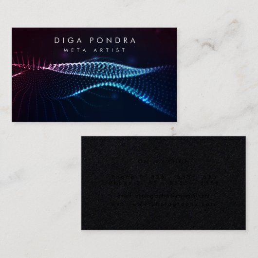 Licht geluid Energiegolf Moderne Sjabloon Visitekaartje (Voorkant / Achterkant)