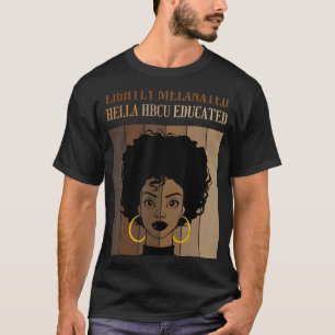 Licht geMelaneerde HBCU Opgeleide Historische Zwar T-shirt
