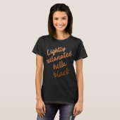Licht geMelaneerde Hella Black History Melanin Afr T-shirt (Voorkant volledig)