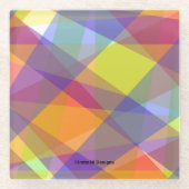 Licht Geometrisch - Glas Coaster Glazen Onderzetter (Voorkant)