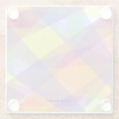 Licht Geometrisch - Glas Coaster Glazen Onderzetter (Achterkant)