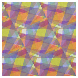 Licht Geometrisch - Ivoorkleurige Linnen Stof