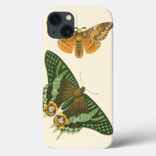 Licht geordende vlinderschildering iPhone 13 hoesje