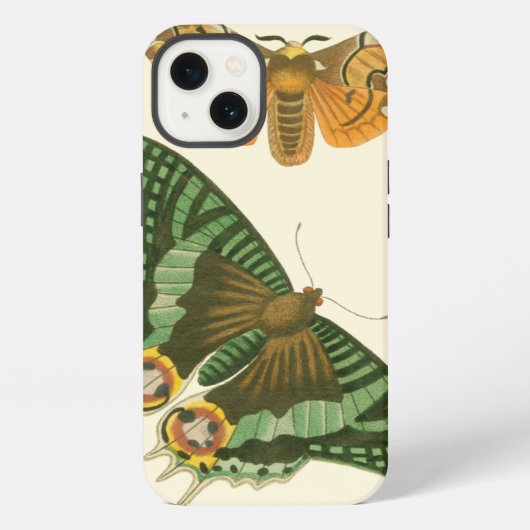 Licht geordende vlinderschildering iPhone hoesje (Achterkant)