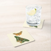 Licht geordende vlinderschildering kartonnen onderzetters (Insitu)