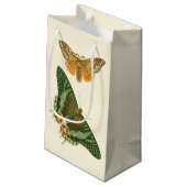 Licht geordende vlinderschildering klein cadeauzakje (Achterkant Gekanteld)